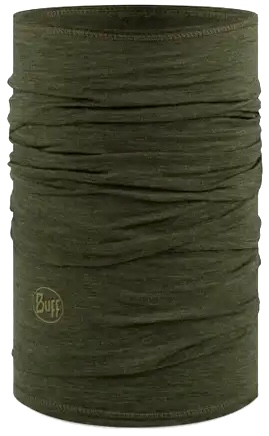 Buff® Merino Lightweight Solid Bark Foulard tubulaire 100% mérinos