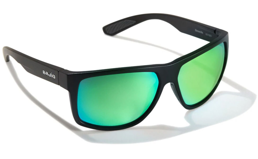 Bajio Lunettes polarisantes Boneville - Black Matte (Green Mirror PC)