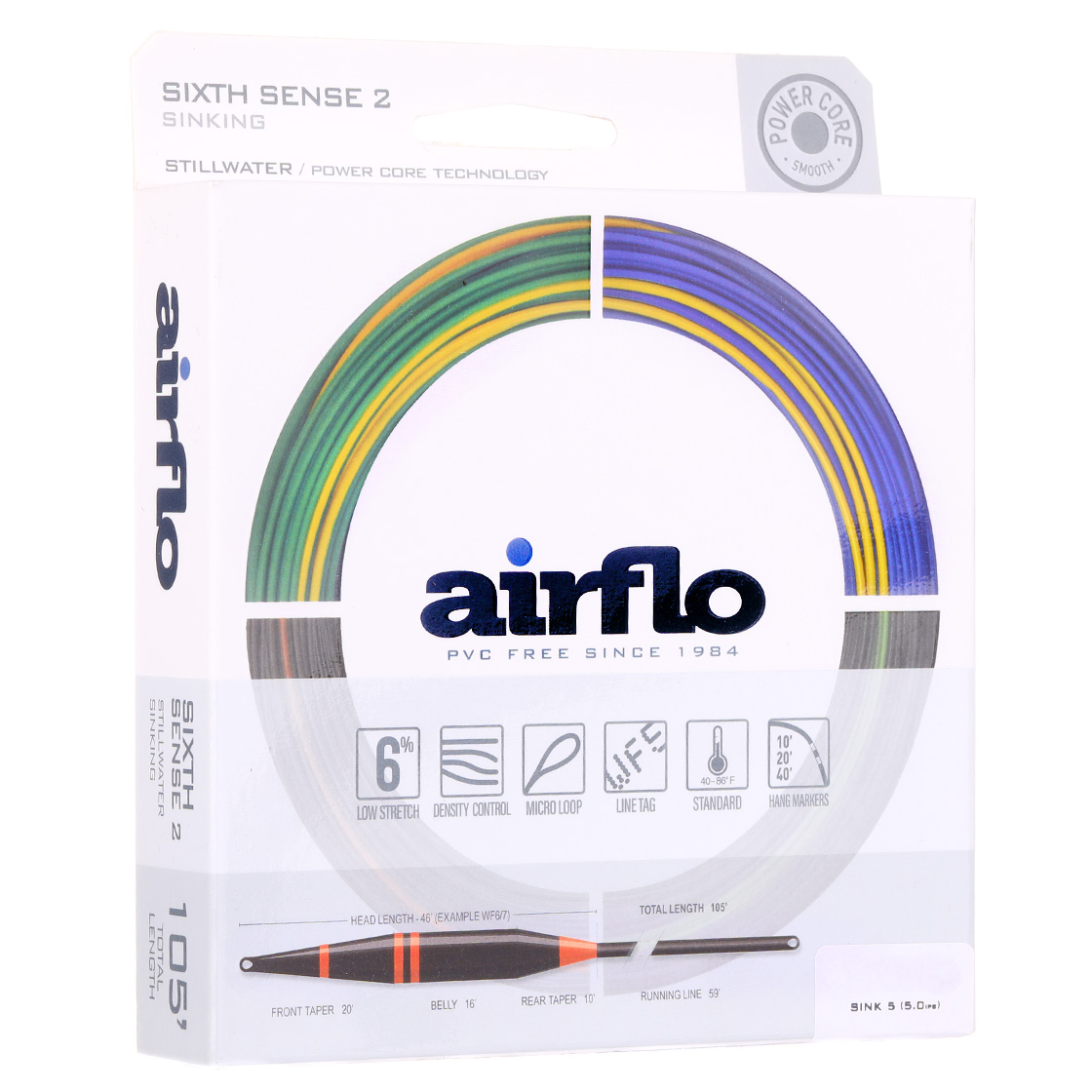 Airflo Sixth Sense 2 - Sink 5 Long Belly Distance ligne à mouche Dark Blue