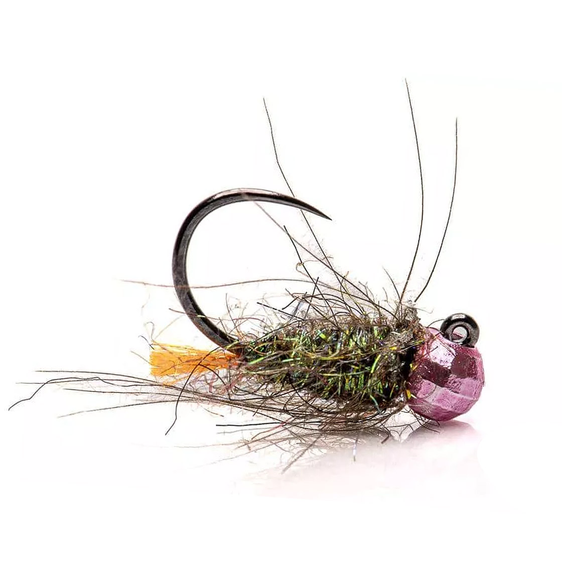 Superflies Tungsten Nymphes Orange Tag Jig Light Pink Bead