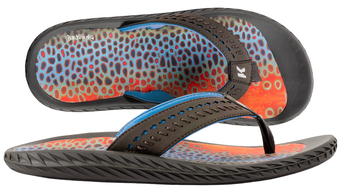 Korkers Fish Flip Flop Sandale Brook Trout