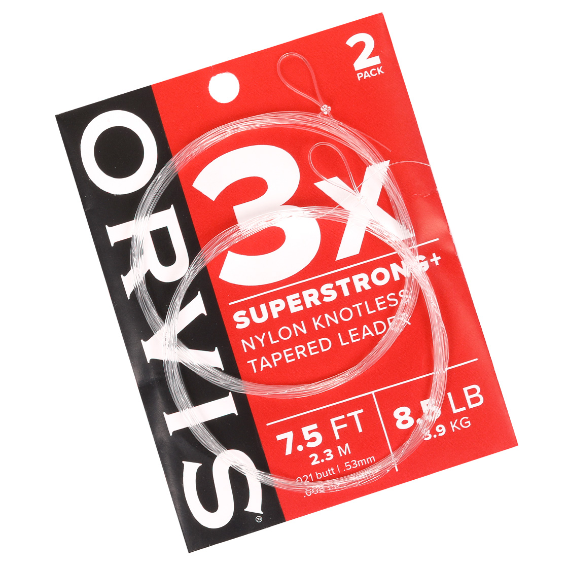 Orvis Super Strong Plus Tapered leader 7,5 ft Bas de ligne 2er Pack