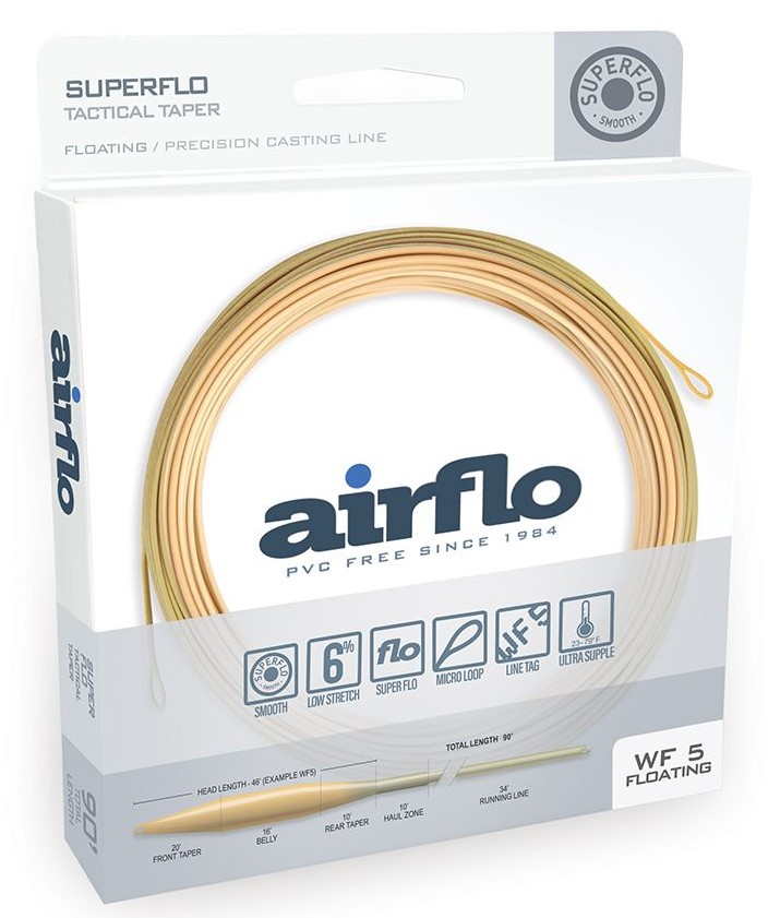Airflo Superflo Tactical Trout Taper ligne à mouche flottante Bamboo/Watery Olive
