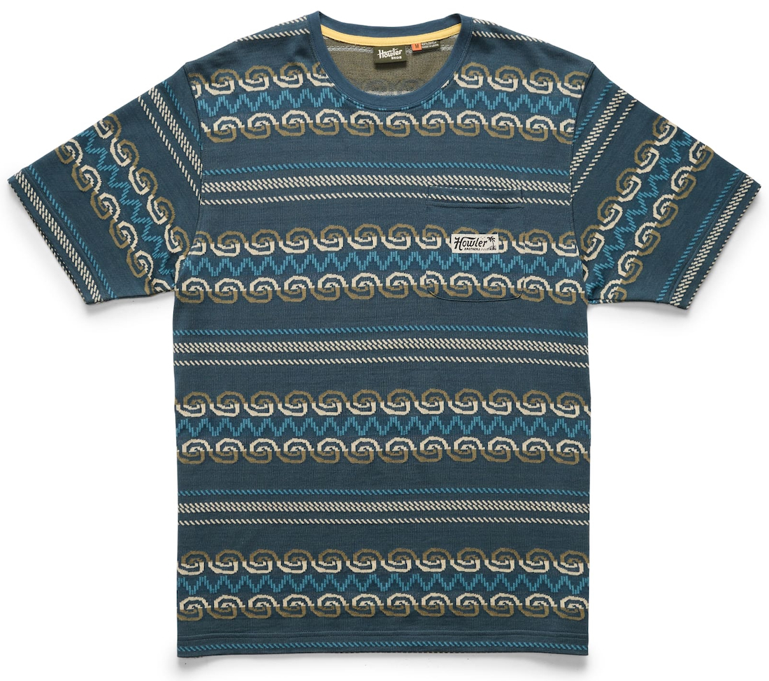 Howler Brothers T-shirt Jacquard Zicatela pétrole