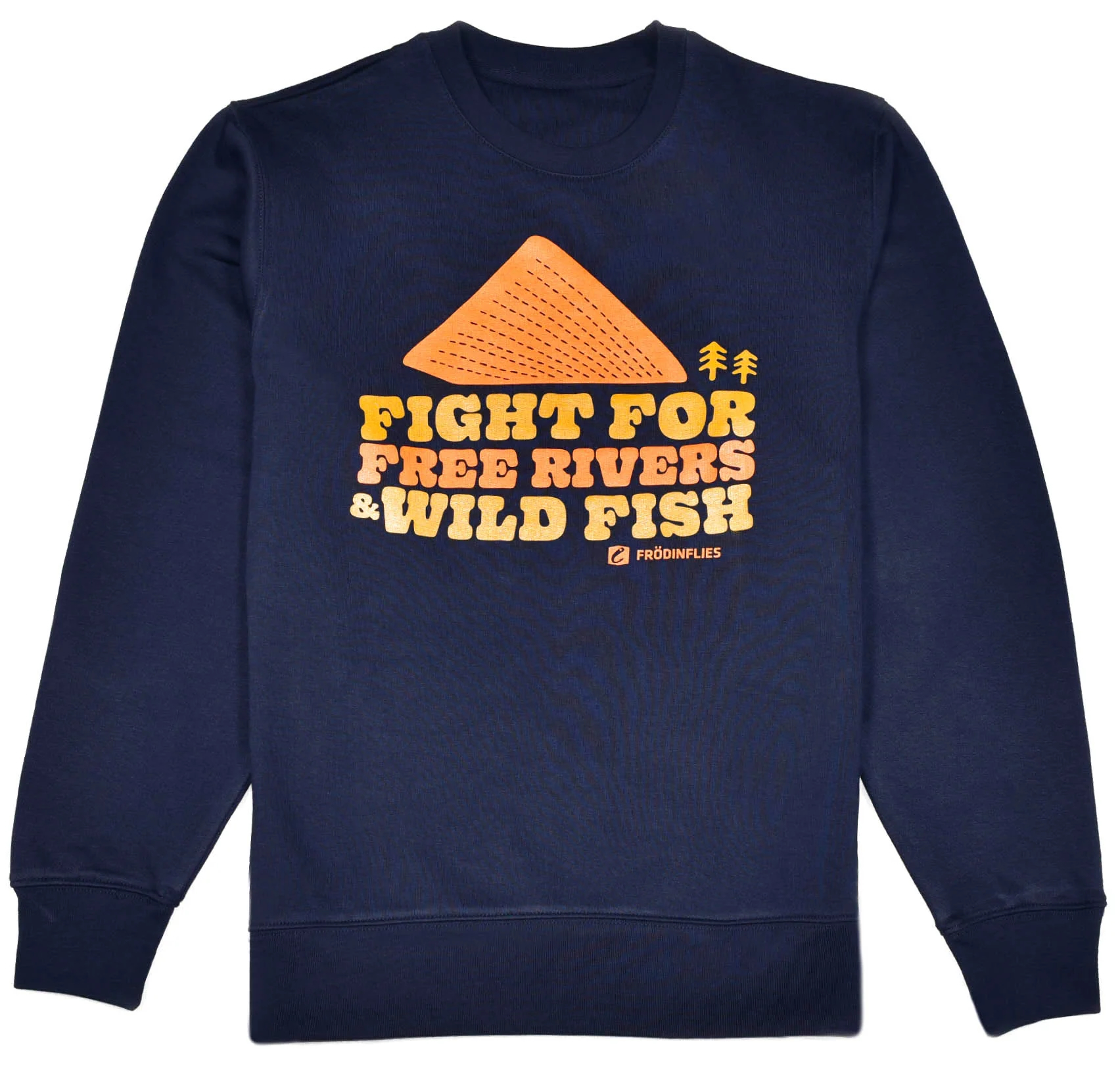 Frödin Free Rivers & Wild Fish Sweatshirt bleu marine