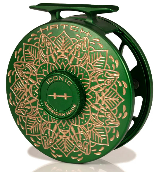Hatch Artist Collaboration Reel Drew Wilson 5+ Large Arbor Limited Edition Green Gold