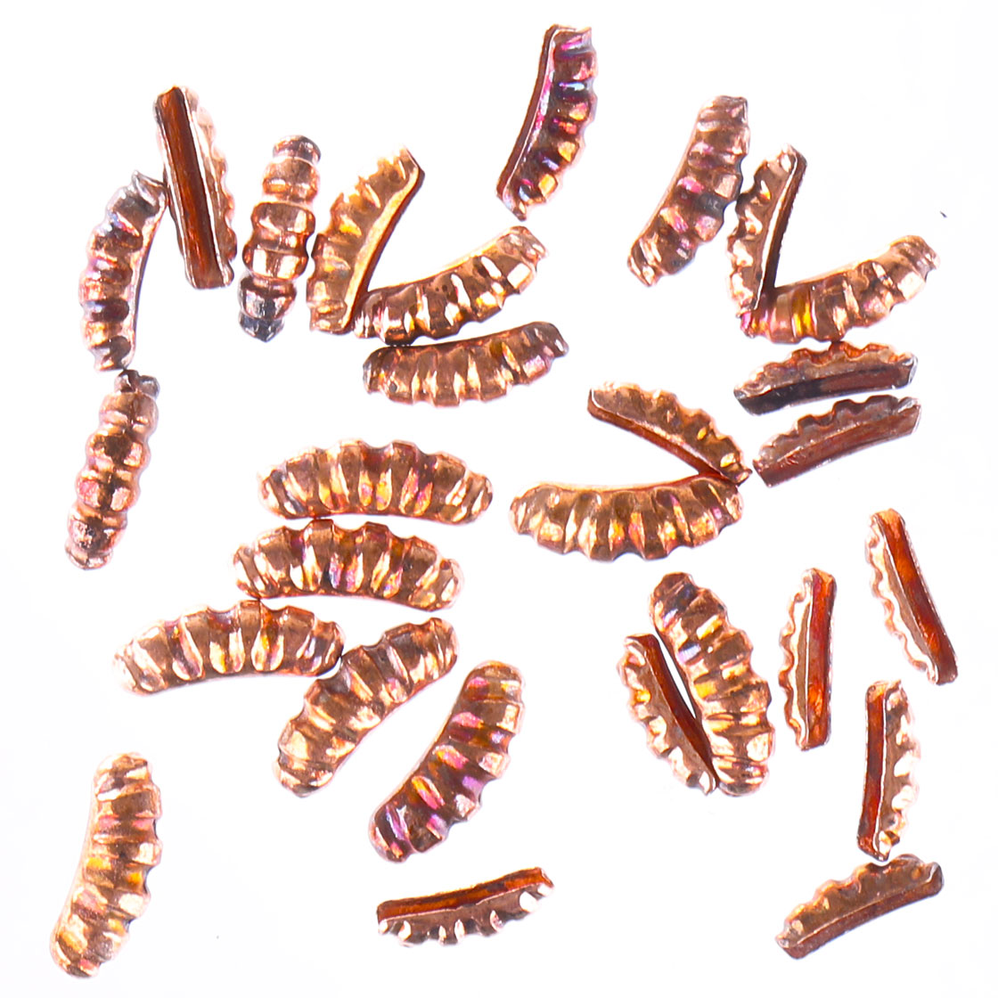 Wurm Tungsten Corps de nymphe rainuré cuivre