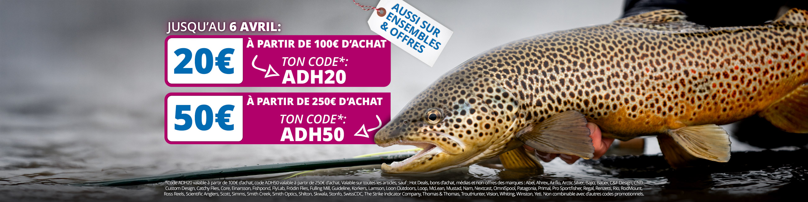 20€ ou 50€ de remise avec Code ADH20 ou ADH50