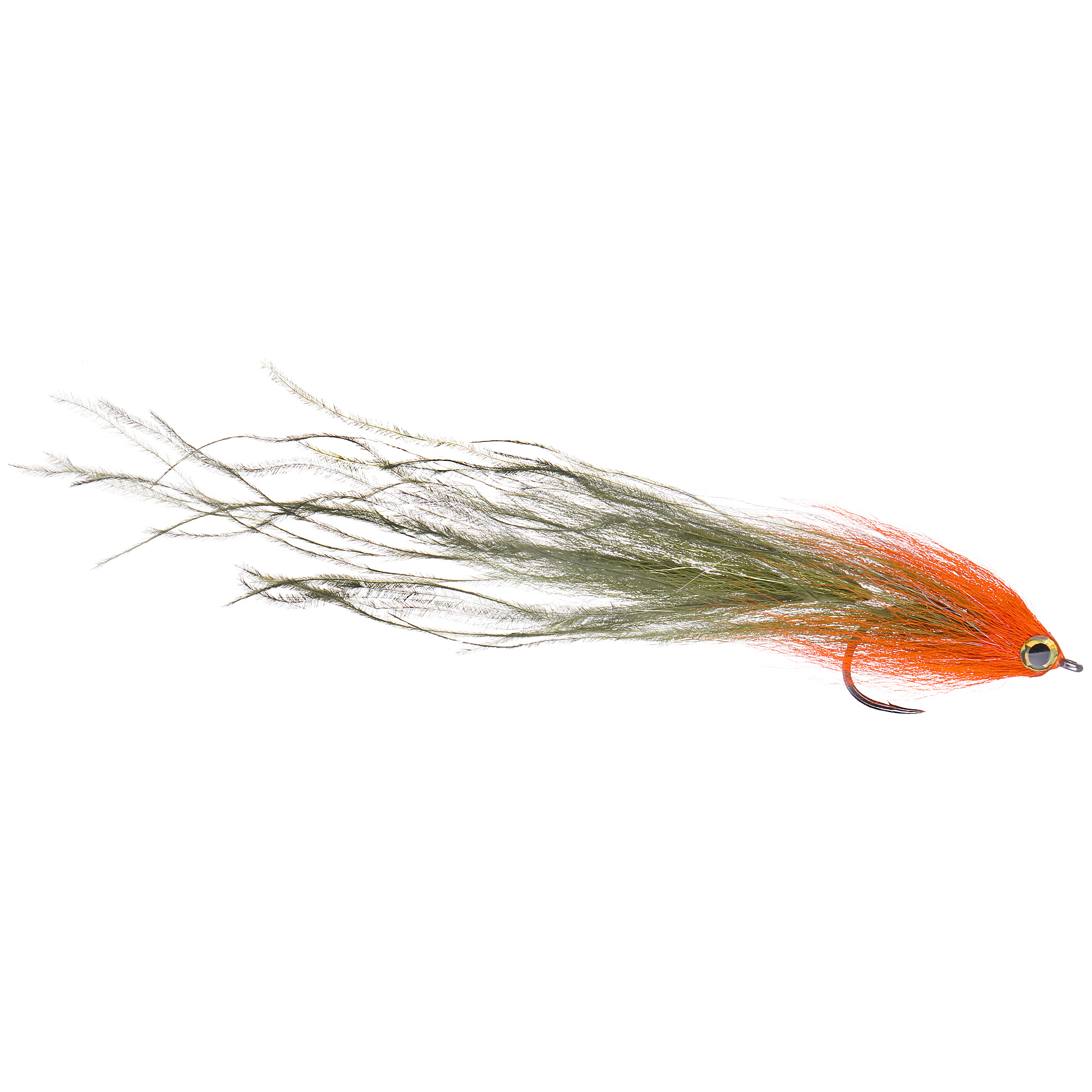 Superflies Beast Fly GT Orange/Olive AHREX SA290 #8/0 Mouche d'eau salée