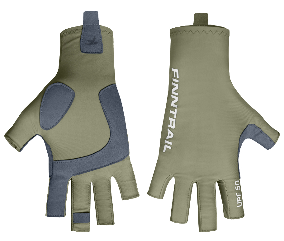 Finntrail Sun Fishing Gloves Wave kaki Gants de protection solaire UPF 50+