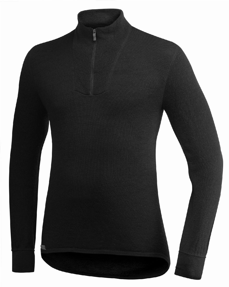 Woolpower Zip Turtleneck 200 shirt à manches longues black