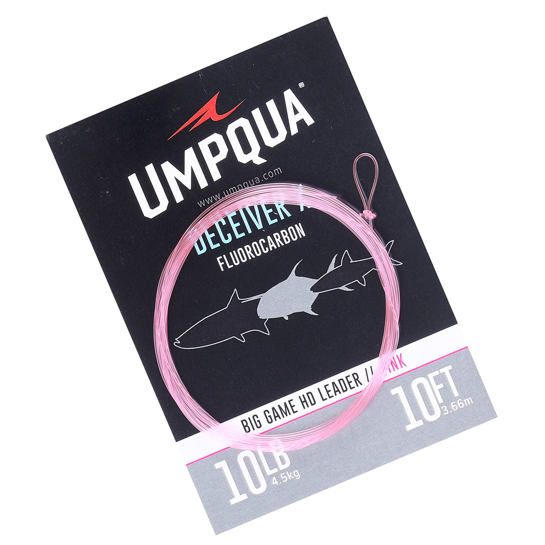 Umpqua Deceiver HD Big Game Fluorocarbone Leader 10 ft Pink