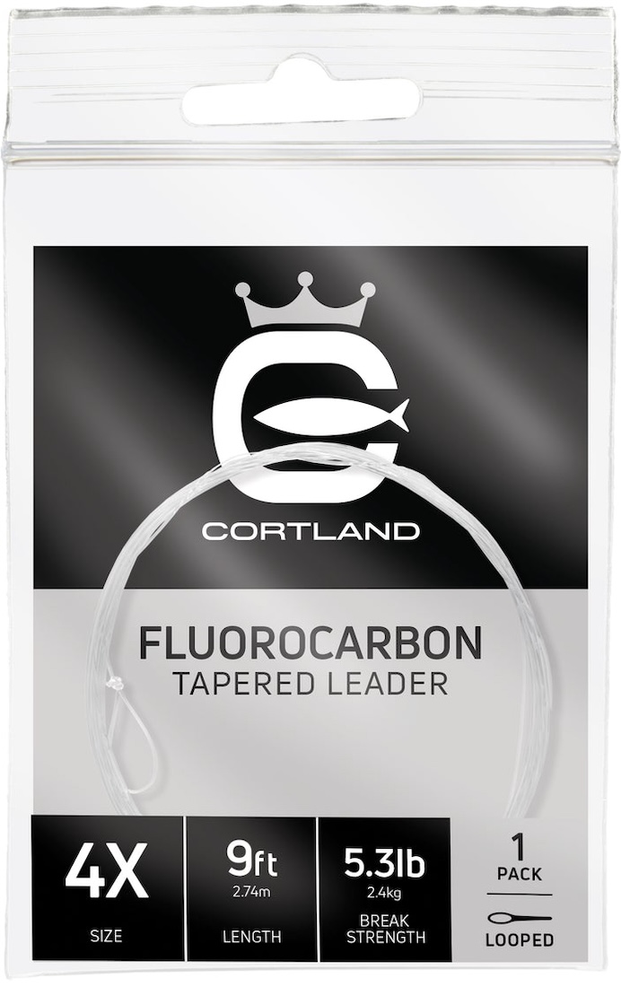 Bas de ligne Cortland Fluorocarbone Tapered Leader Ultra Clear 9 ft