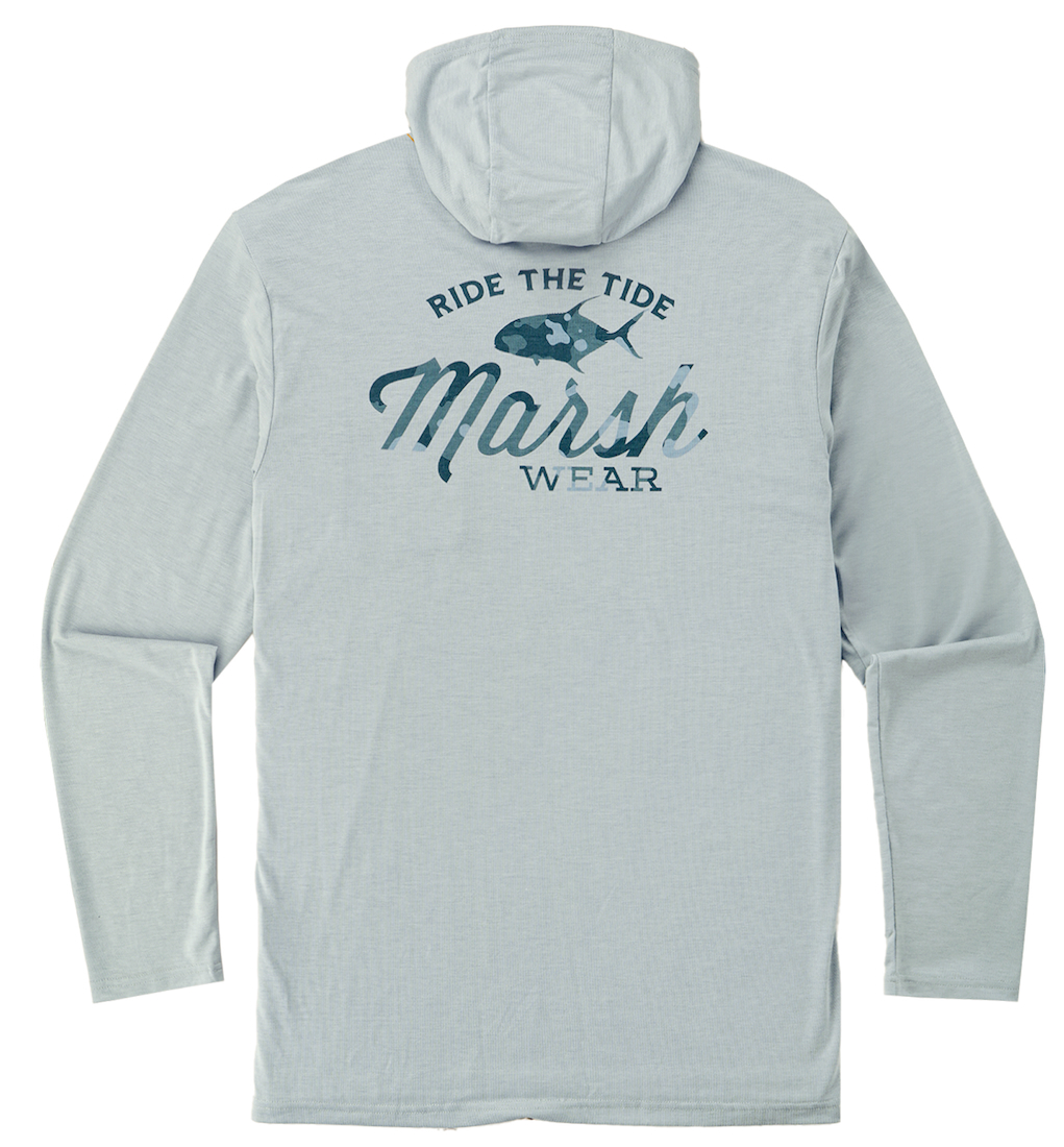 Marsh Wear Buxton Hagood Hoody UPF 40+ protection solaire Smoke Heather