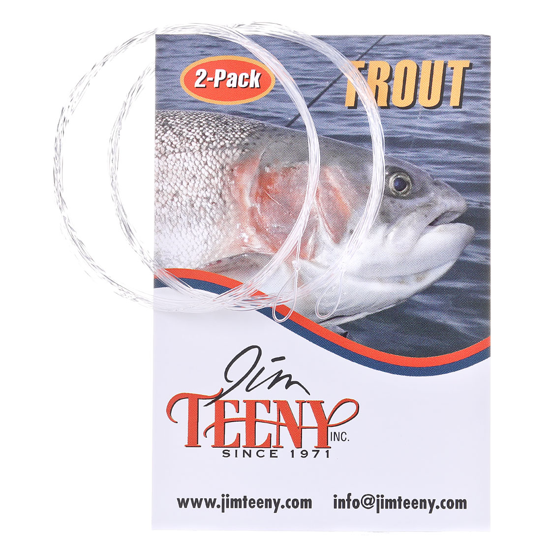 Jim Teeny Trout Tapered Leader Bas de ligne 9 ft. 2er Pack