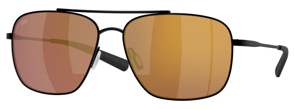 Costa lunettes polarisantes Canaveral Satin Black (Gold Mirror 580G)
