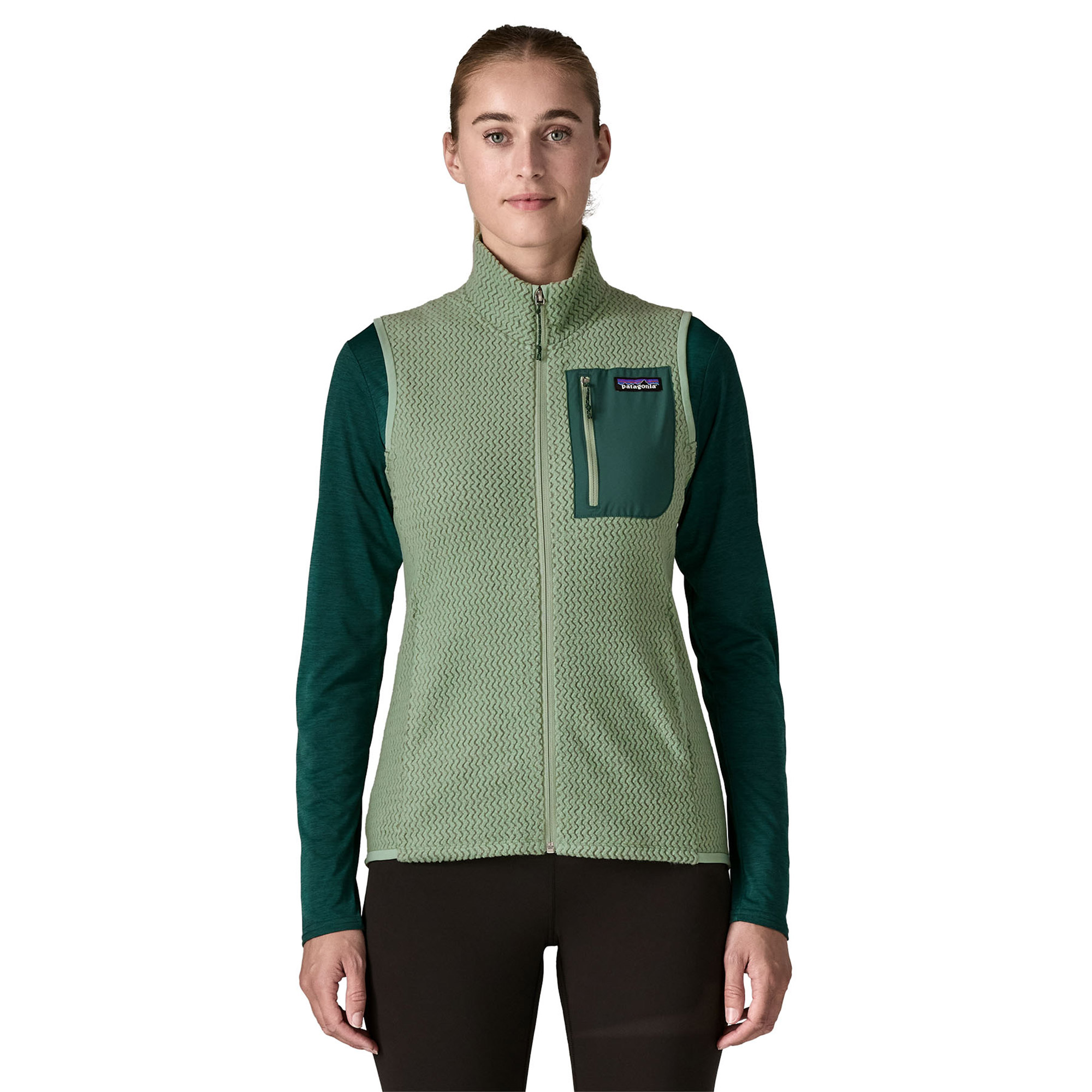 Patagonia W's R1 Air Vest Gilet ELGR - Ellwood Green