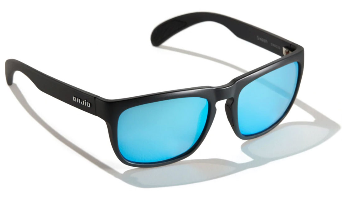 Bajio Lunettes polarisantes Swash - Black Matte (Blue Mirror PC)