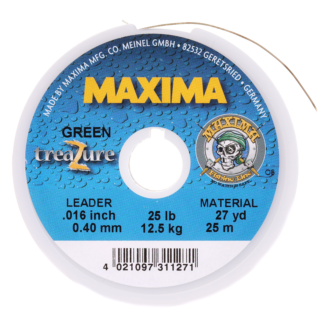 Maxima Treazure Tippet 25 m de bas de ligne Camo Green