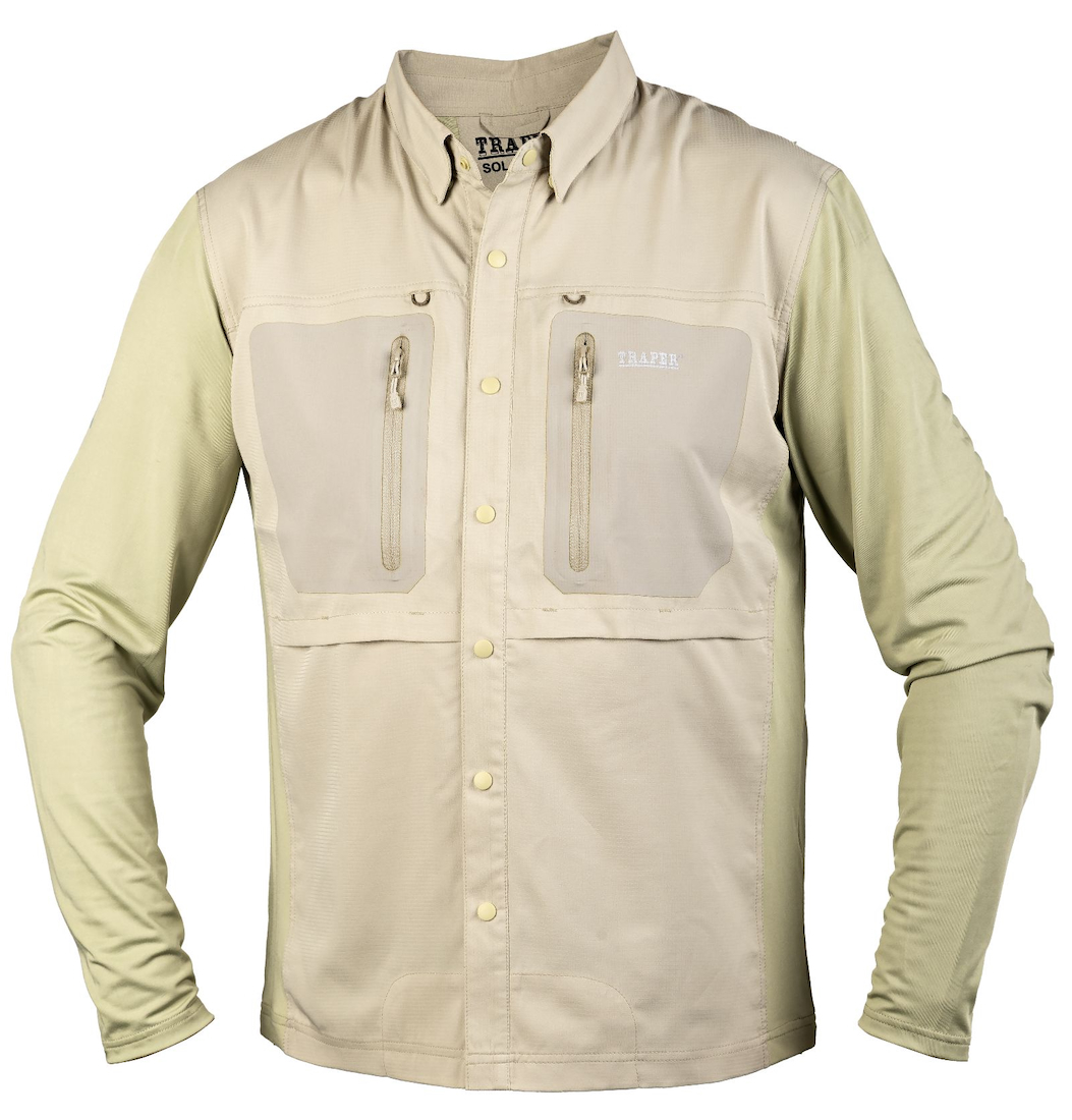 Traper Solar Pro UPF 50+ Fishing Shirt protection solaire kaki
