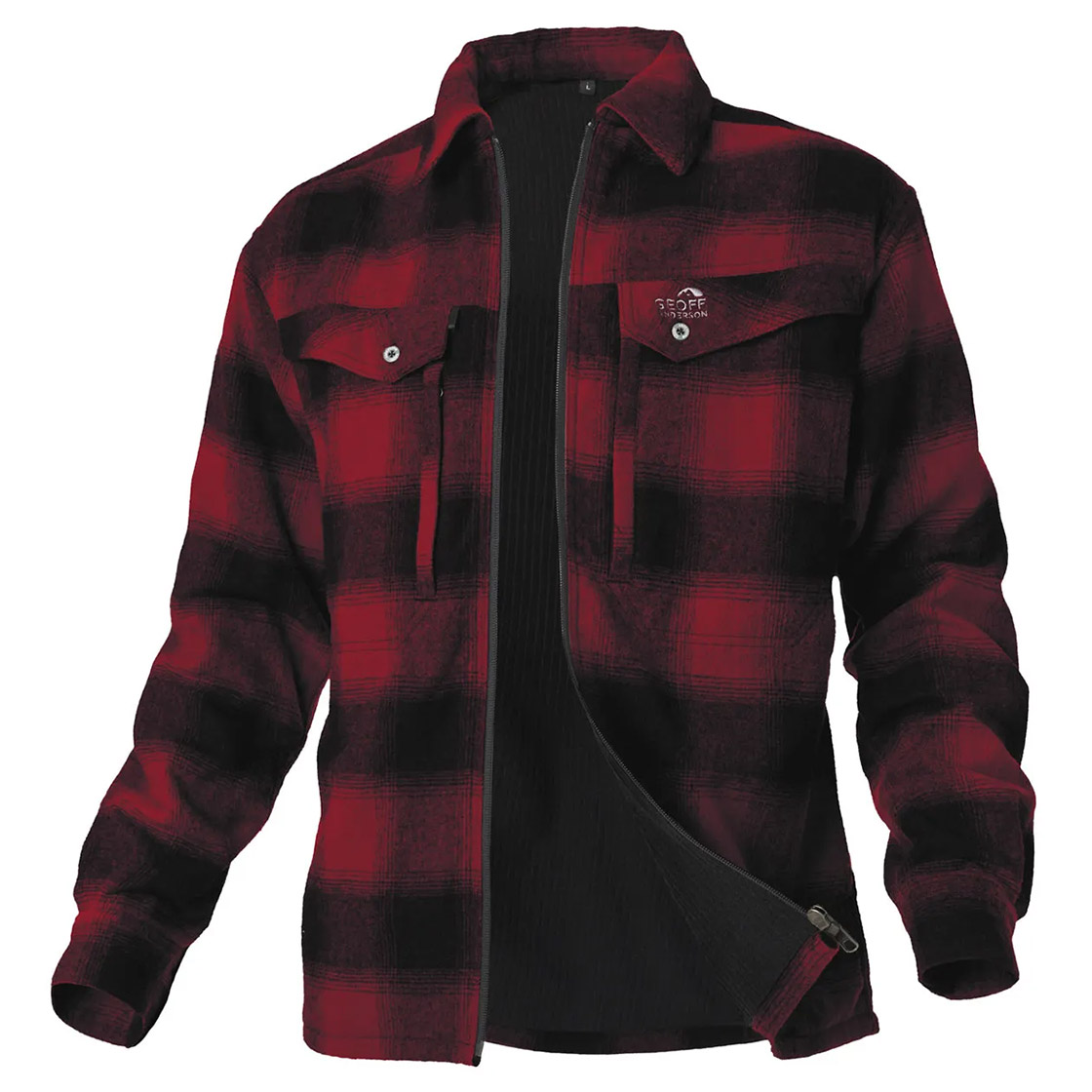 Geoff Anderson Ezmar2+ chemise en flanelle avec doublure rouge