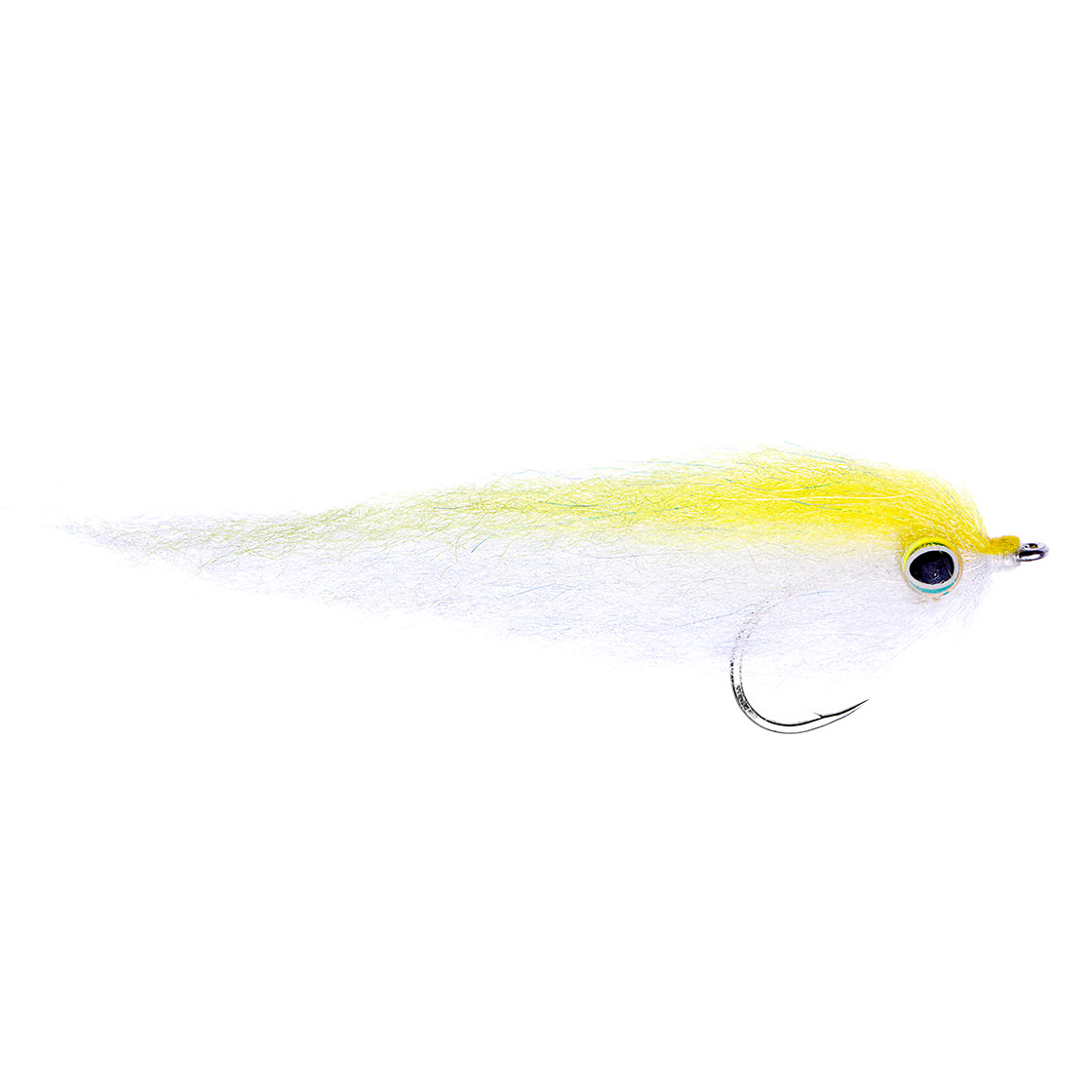 Fishient H2O Streamer - Sculpté Baitfish jaune & blanc