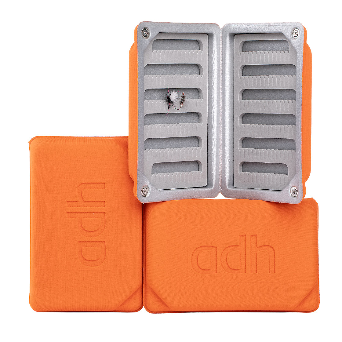 adh-fishing Foam Fly Box Boîte à mouches Medium Ultralight orange