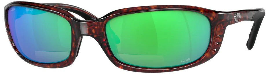 Costa Lunettes polarisantes Brine Readers Magnifier Tortoise (Green Mirror 580P +2.00)