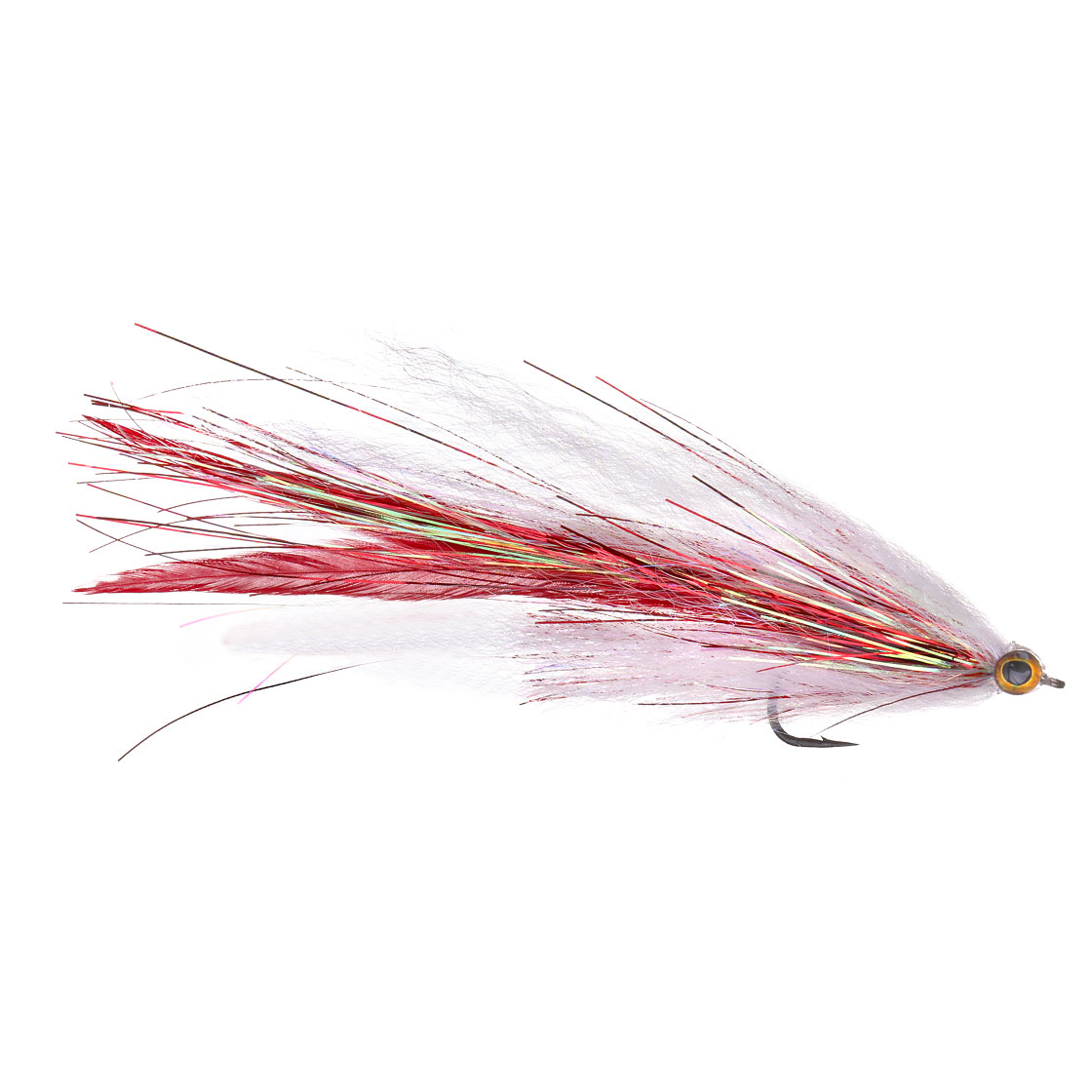 adh-fishing Streamer à brochet - Fibre Baitfish Red