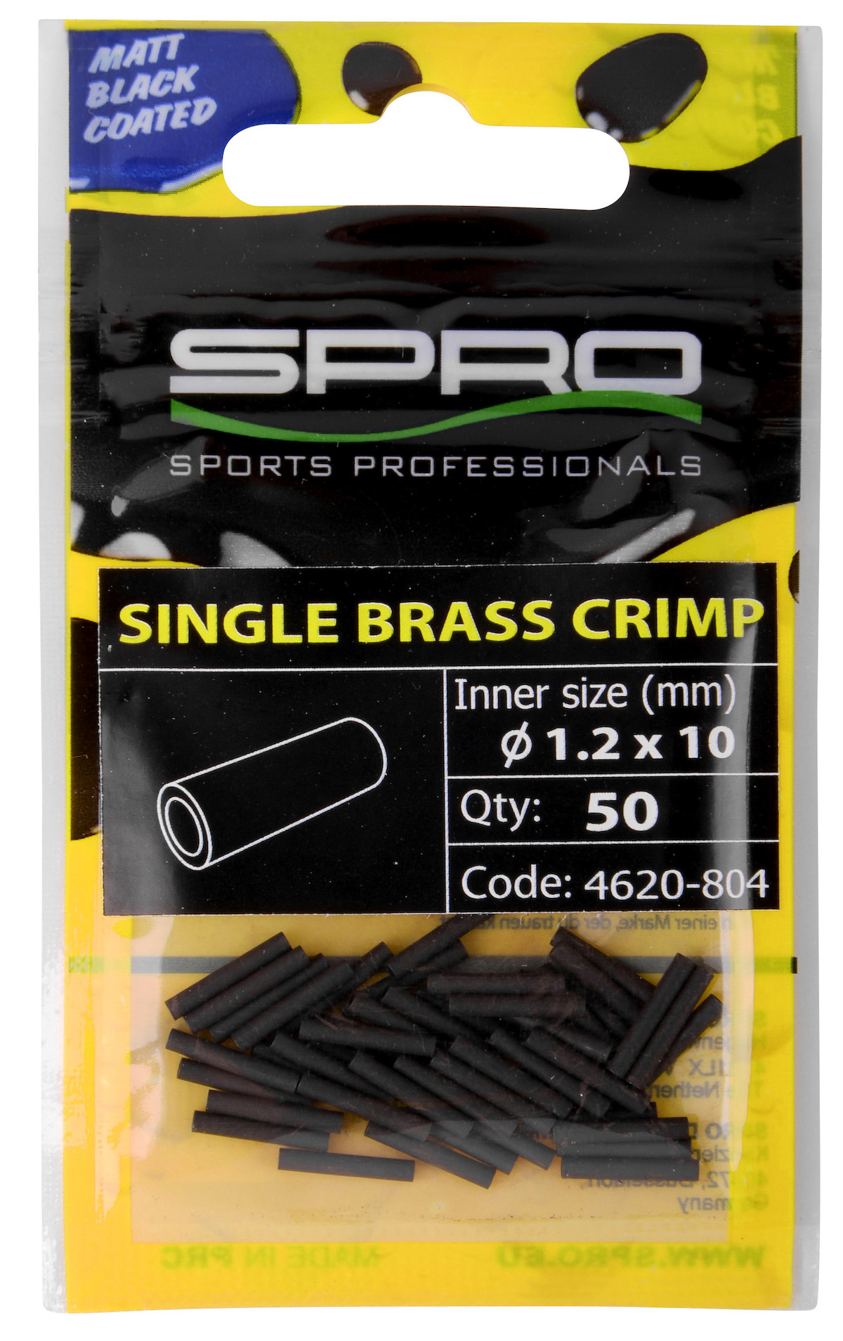 Spro Douille de serrage Simple Noir Mat Matte Black Single Crimp