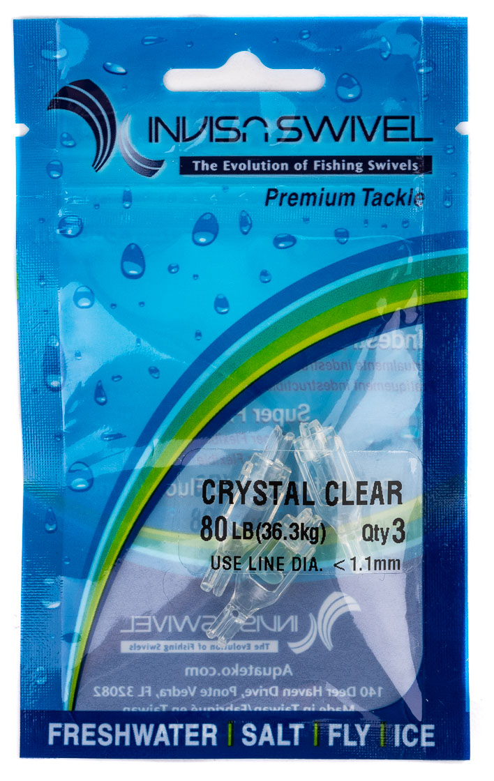 InvisaSwivel Crystal Clear Émerillon non pêchable en Fluorocarbone