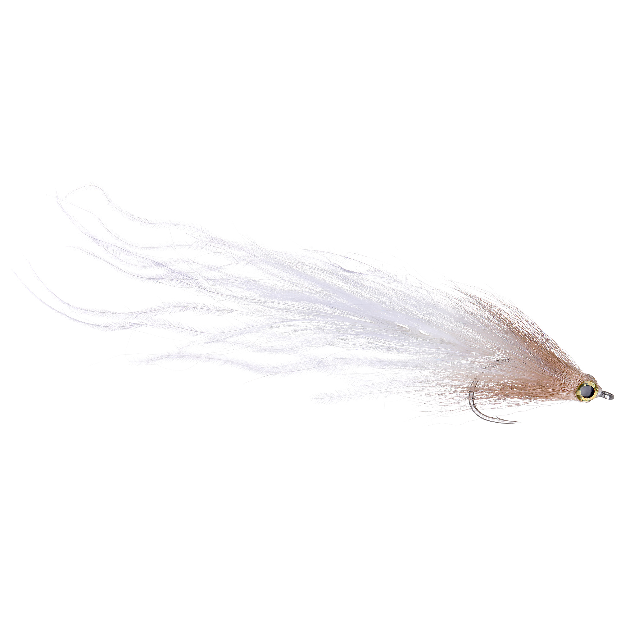 Superflies Beast Fly GT White/Tan AHREX SA290 #8/0 Mouche d'eau salée