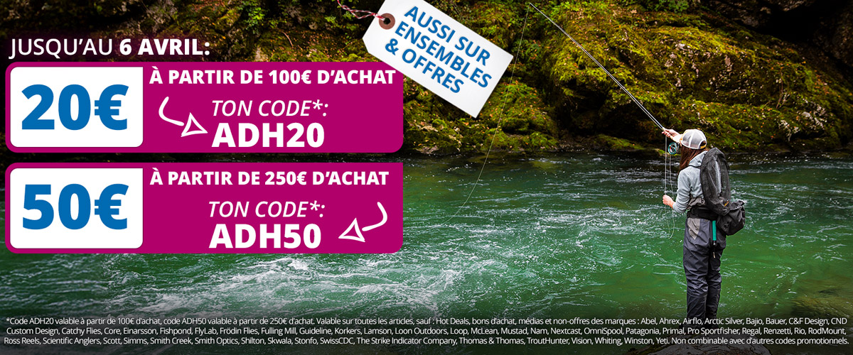 20€ ou 50€ de remise avec Code ADH20 ou ADH50
