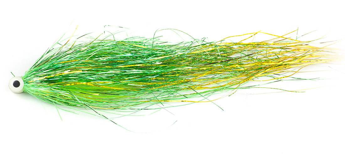 Bauer Pike Tube Mouche à tube de brochet UV Green Gold 1521