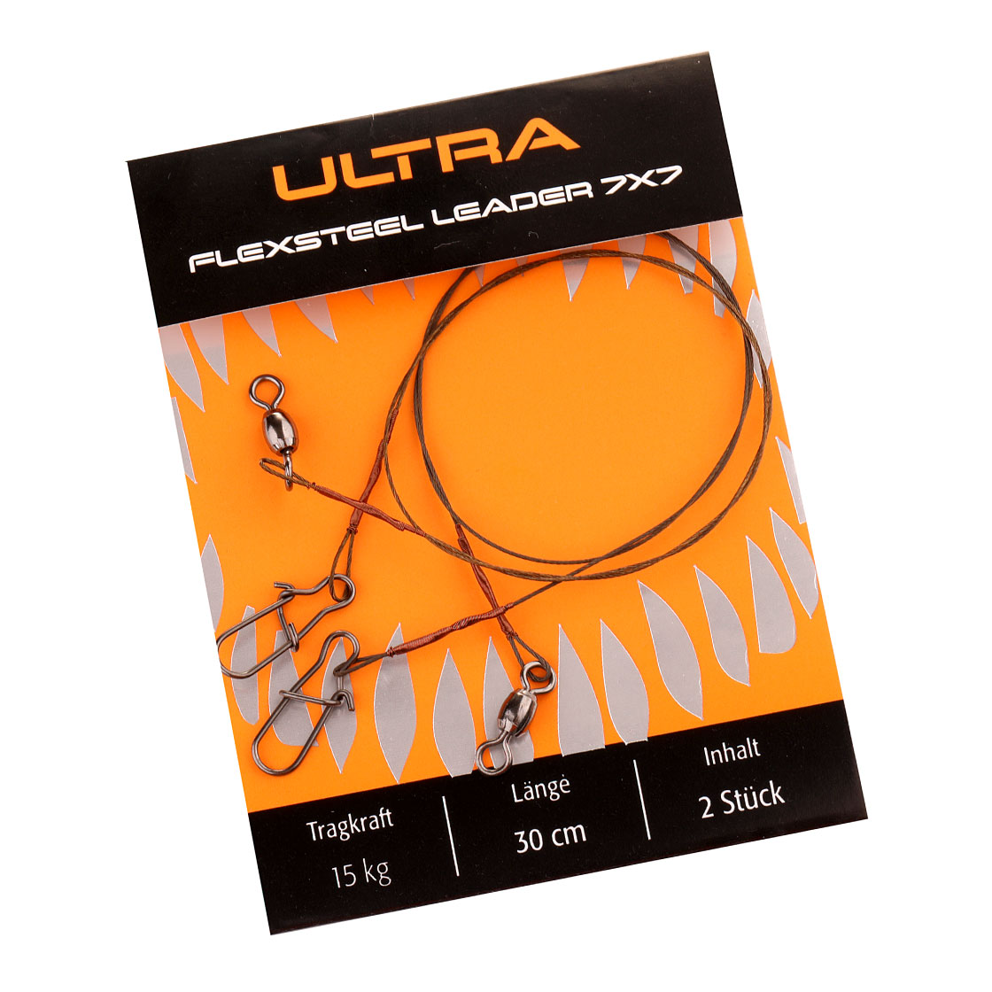 Climax Ultra 7x7 Flexsteel Leader bas de ligne en acier 30 cm 2er Pack