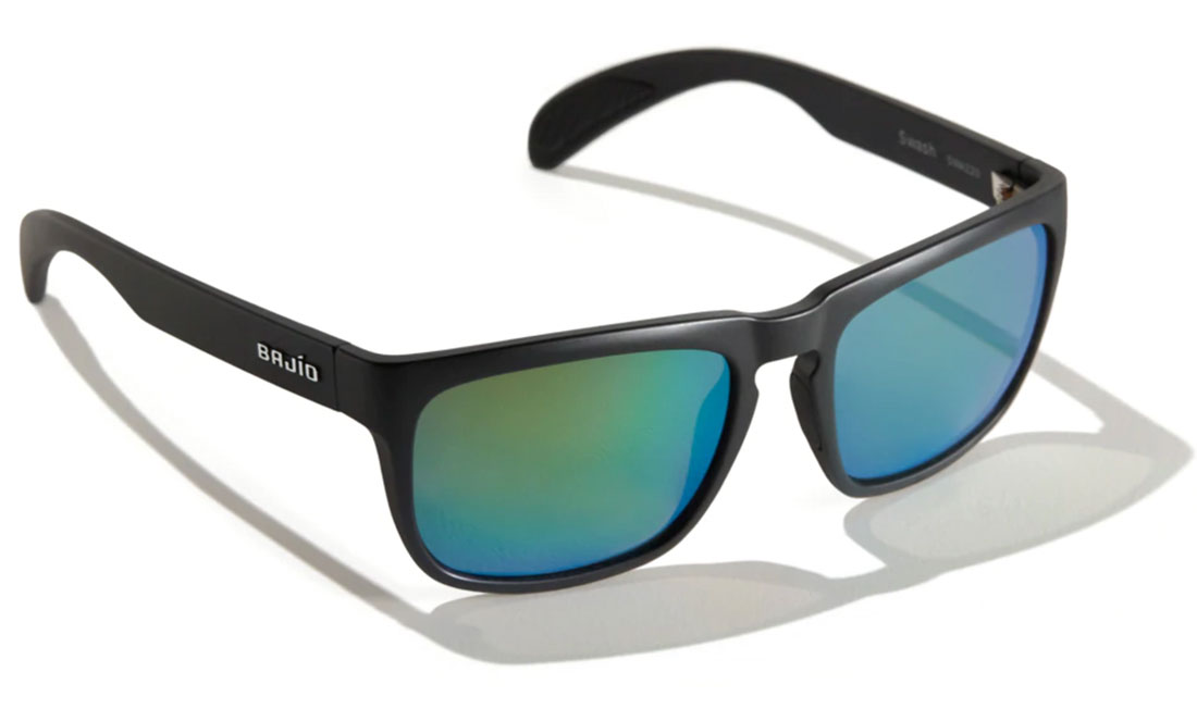 Bajio Lunettes polarisantes Swash - Black Matte (Green Mirror Glass)