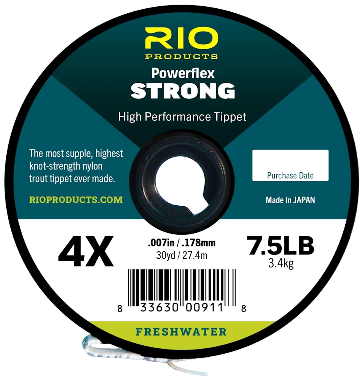 Rio Powerflex Strong Tippet 30 yds Spool Matériau du bas de ligne