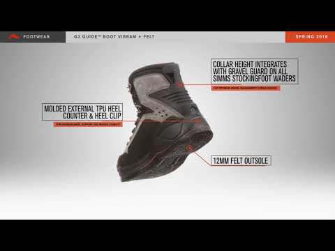 Simms G3 Guide chaussures de wading avec semelle en feutre steel grey