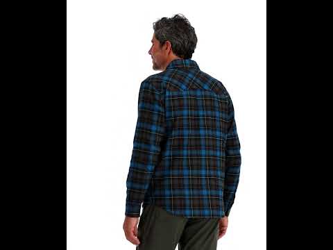 Simms Santee Flannel Shirt chemise bayleaf/sunglow pane ombre