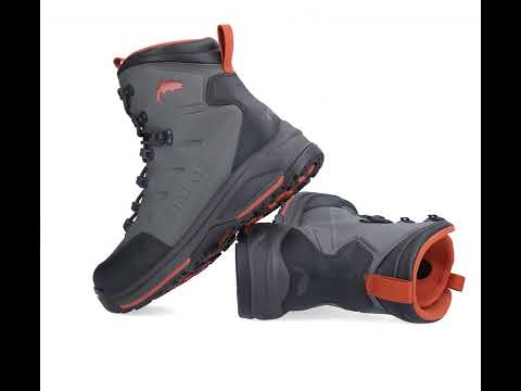 Simms Freestone chaussures de wading avec semelle en caoutchouc gunmetal Simms Freestone chaussures de wading avec semelle en caoutchouc gunmetal