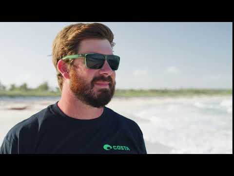 Costa Lunettes polarisantes Rincon #L Matte Smoke Crystal (Green Mirror 580G)